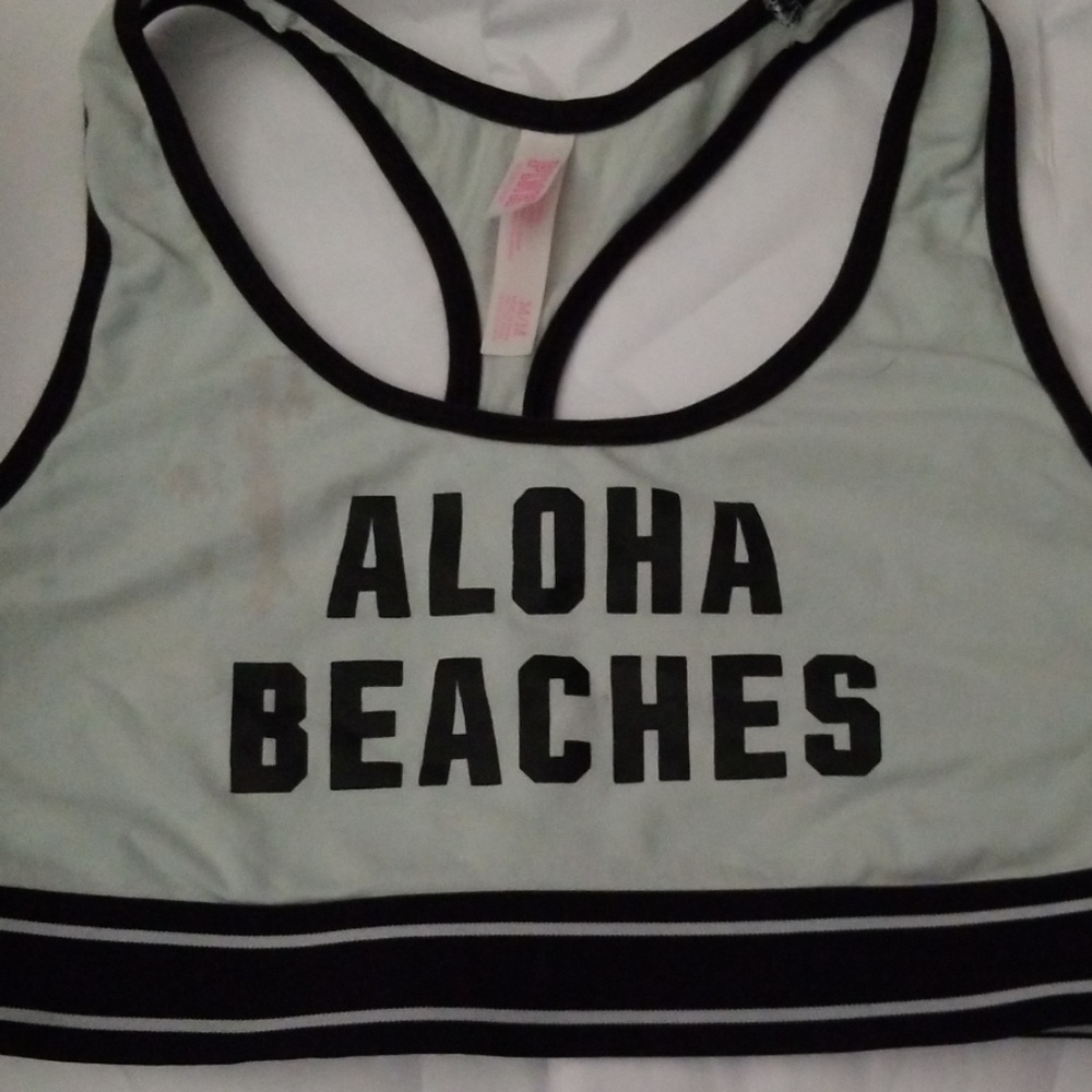 pink sports bra